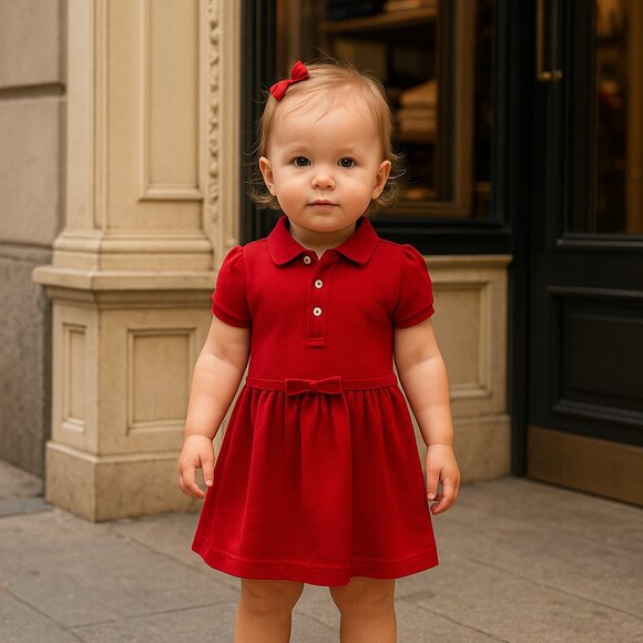 Ralph Lauren Red Holiday Dress – Size 12M – Park Ave Rd Collection - Picture 3 of 9